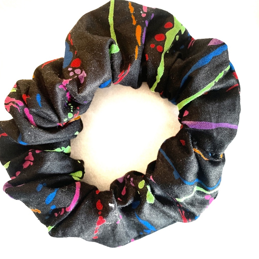 Creative Plant Splatter Scruchie ( poly cotton )